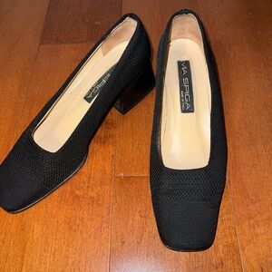 Vintage Via Spiga Block Heel Loafer Pumps